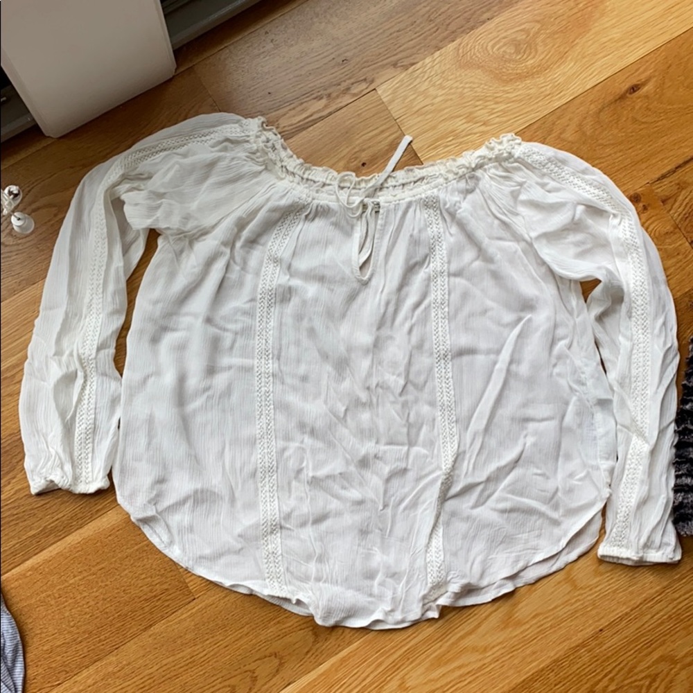 White off the shoulder top